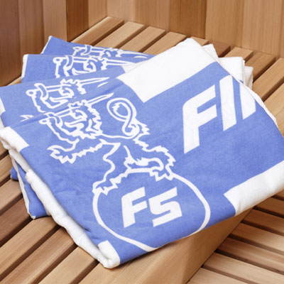 Finlandia logo cotton towel (36" x 63")