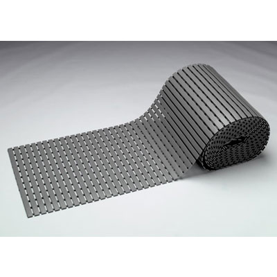 GRAY: Eurodek slatted plastic flooring, 3' wide rolls sold per foot